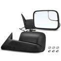 2 Pcs Textured Black Powered Heated Mirror Assembly for Dodge Ram 1500 1998-2001