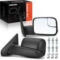 2 Pcs Textured Black Powered Heated Mirror Assembly for Dodge Ram 1500 2500 3500 02-08