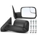 2 Pcs Textured Black Powered Heated Mirror Assembly for Dodge Ram 1500 2500 3500 02-08