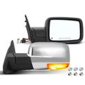 2 Pcs Chrome Powered Heated Mirror Assembly for Dodge Ram 1500 09-18 2500 3500 4500 5500