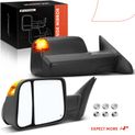 2 Pcs Textured Black Powered Heated Mirror Assembly for Ram 1500 2013-2018 2500 3500