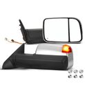 2 Pcs Chrome Powered Heated Mirror Assembly for Ram 1500 2013-2018 2500 3500