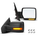 2 Pcs Textured Black Powered Heated Mirror Assembly for Ford F-150 04-14