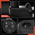 2 Pcs Textured Black Manual Towing Mirror Assembly for Jeep Wrangler JK 2007-2017
