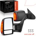 2 Pcs Textured Black Powered Heated Towing Mirror Assembly for 2014 Toyota Sequoia