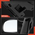 2 Pcs Driver & Passenger Black Mirror with Manual Glass Adjust for Chrysler Town & Country Dodge Caravan