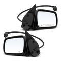 2 Pcs Driver & Passenger Black Mirror with Power Glass Adjust for Jeep Grand Cherokee 96-98