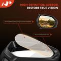 2 Pcs Driver & Passenger Black Smooth Mirror with Manual Glass Adjust for Chevy Cavalier Pontiac