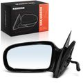 Driver Black Smooth Mirror with Manual Glass Adjust for Chevy Cavalier Pontiac Sunfire 1995-2005