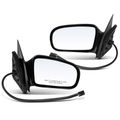 2 Pcs Driver & Passenger Black Smooth Mirror with Power Glass Adjust for Chevrolet Cavalier Pontiac Sunfire