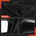 2 Pcs Driver & Passenger Black Smooth Mirror with Manual Glass Adjust for Chevrolet Cavalier Pontiac