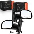 2 Pcs Driver & Passenger Black Mirror with Power Glass Adjust for Chrysler Town & Country