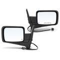 2 Pcs Front Black Power Heated Mirror for 2009 Jeep Commander