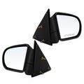 2 Pcs Driver & Passenger Textured Black Mirror with Manual Glass Adjust for 1999 Chevrolet Blazer