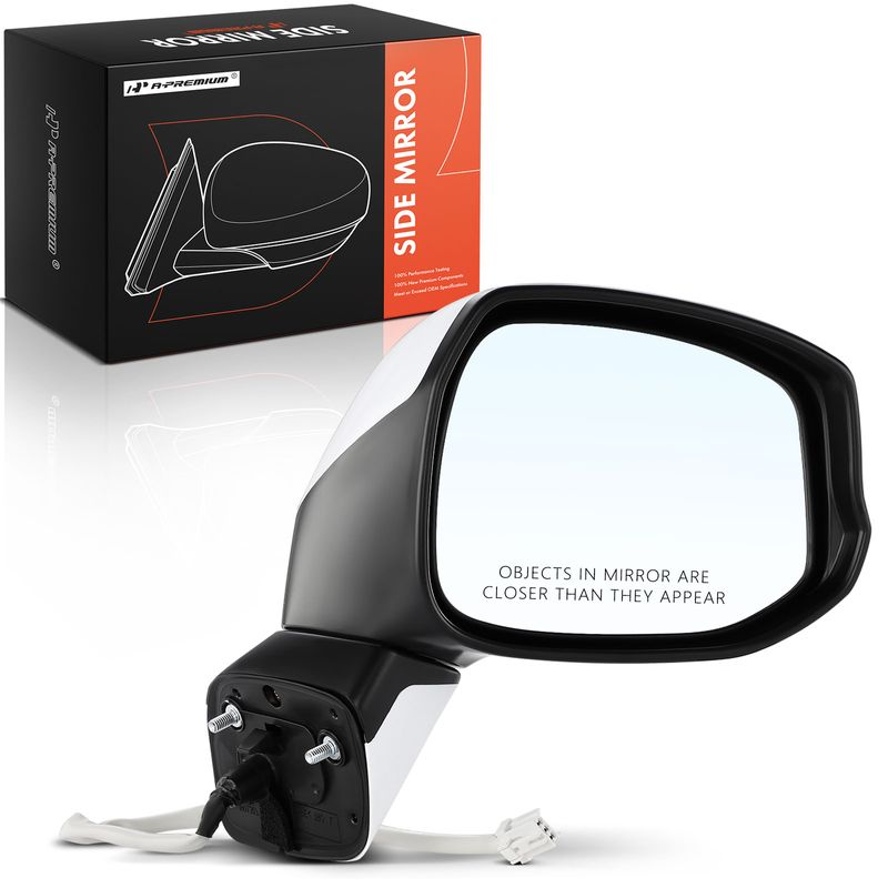 Front Passenger White Power Mirror for Honda Civic 2012-2015