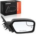 Passenger Textured Black Mirror with Power Glass Adjust for Ford Fusion Mercury