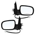 2 Pcs Driver & Passenger Black Smooth Mirror with Power Glass Adjust for Chevrolet Venture Oldsmobile