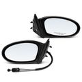 2 Pcs Driver & Passenger Black Mirror with Manual Glass Adjust for Pontiac Grand Am 02-05 Oldsmobile Alero