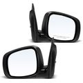 2 Pcs Driver & Passenger Black Smooth Mirror with Manual Glass Adjust for Dodge Grand Caravan