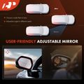 2 Pcs Driver & Passenger Black Textured Mirror with Power Glass Adjust for Dodge Charger Magnum Chrysler