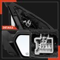 2 Pcs Driver & Passenger Black Mirror with Power Glass Adjust for Ford Fusion Mercury Milan 2006-2009