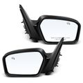 2 Pcs Driver & Passenger Black Mirror with Power Glass Adjust for Ford Fusion Mercury