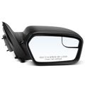 Passenger Textured Black Mirror with Power Glass Adjust for Ford Fusion Mercury Milan