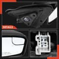 2 Pcs Driver & Passenger Textured Black Mirror with Power Glass Adjust for Ford Fusion Mercury