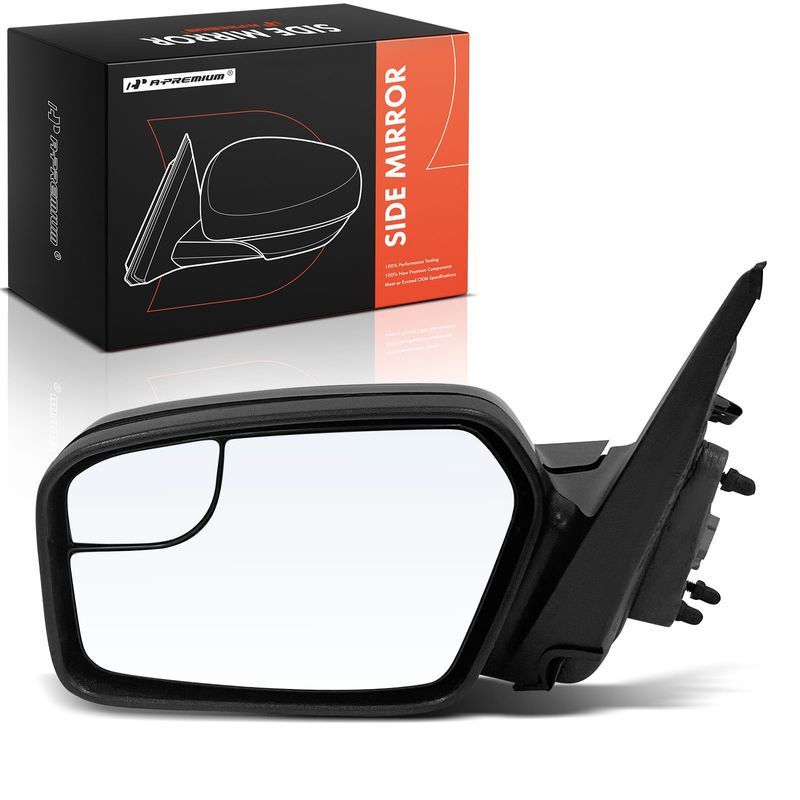 Driver Smooth Black Mirror with Power Glass Adjust for Ford Fusion 11-12 Mercury Milan