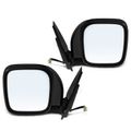 2 Pcs Driver & Passenger Black & Chrome Mirror with Power Glass Adjust for Mitsubishi Montero 01-06