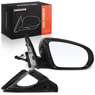 Passenger Black & Chrome Mirror with Power Glass Adjust for Mercedes-Benz C300 C63 AMG