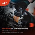 Oil Filter Housing Cover for Jaguar F-Pace F-Type XE XF XFR XFR-S XJ XJR