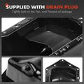 Engine Oil Pan with Drain Plug for 1989 Oldsmobile 98 3.8L V6