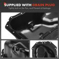 Engine Oil Pan with Drain Plug for 2017 Mazda 3 Sport