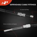 2 Pcs Rear Parking Brake Cable for Ford F-150 2006-2008 Extended Cab Pickup