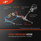 Power Steering Pressure Line Hose Assembly for Acura MDX 2007-2009 V6 3.7L