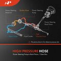 2 Pcs Power Steering Pressure & Return Line Hose Assembly for Honda Civic 2001-2005