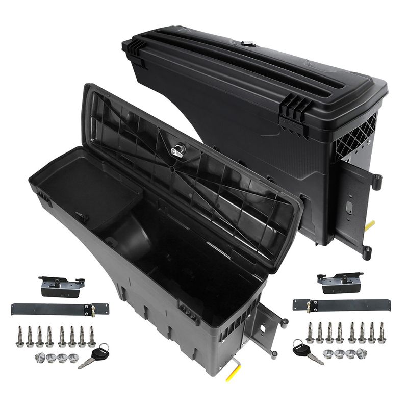 2 Pcs Rear Truck Bed Storage Box Toolbox with Lock for 2010 Dodge Ram 3500