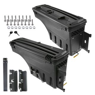 2 Pcs Rear Truck Bed Storage Box Toolbox with Lock for Chevy Silverado 1500 GMC