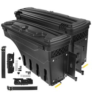 2 Pcs Rear Truck Bed Storage Box Toolbox for Chevy C1500 GMC K1500 Dodge Ram Ford