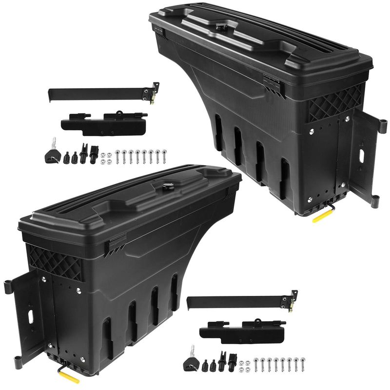 2 Pcs Rear Truck Bed Storage Box Toolbox for 1989 Dodge Dakota