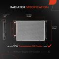 Radiator with Transmission Oil Cooler for 2007 Audi S4 4.2L V8