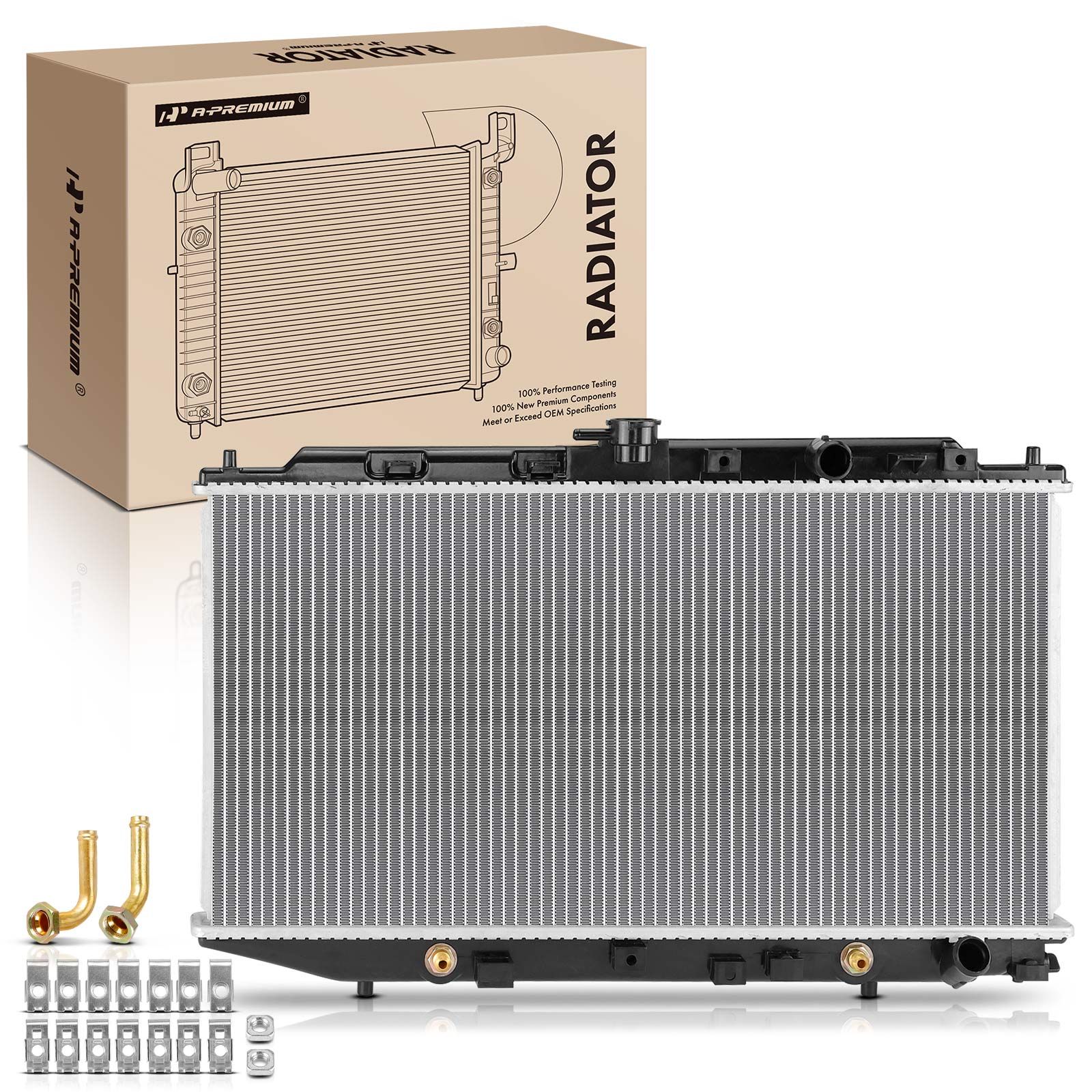 Aluminum Radiator with Transmission Oil Cooler for Honda Civic CRX 1988 ...