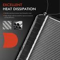 Aluminum Radiator with Transmission Oil Cooler for 2005 Jeep Wrangler 2.4L l4