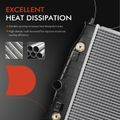 Aluminum Radiator with Oil Cooler for 1998 Chrysler Concorde 3.2L V6