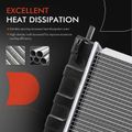 Aluminum Radiator with Trans Oil Cooler for 2000 Jeep Grand Cherokee