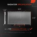 Aluminum Radiator with Trans Oil Cooler for Mitsubishi Galant 1999-2002 L4 2.4L Automatic