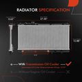 Aluminum Radiator with Transmission Oil Cooler for 2001 Mazda Protege 1.6L l4