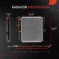 Aluminum Radiator with Transmission Oil Cooler for 2000 Mercury Mountaineer