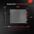 Aluminum Radiator with Transmission Oil Cooler for 2002 Jeep Grand Cherokee 4.7L V8